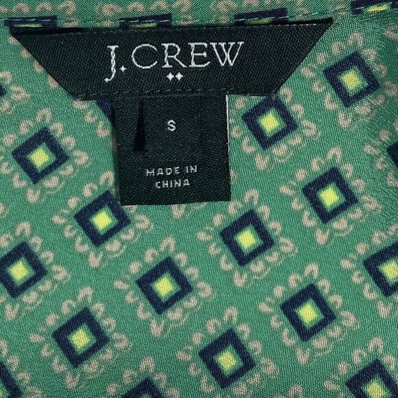 J.Crew Womens Blouse Size Small Geometric 3/4 Sleeves Round Neck Style 91566 - Picture 5 of 6